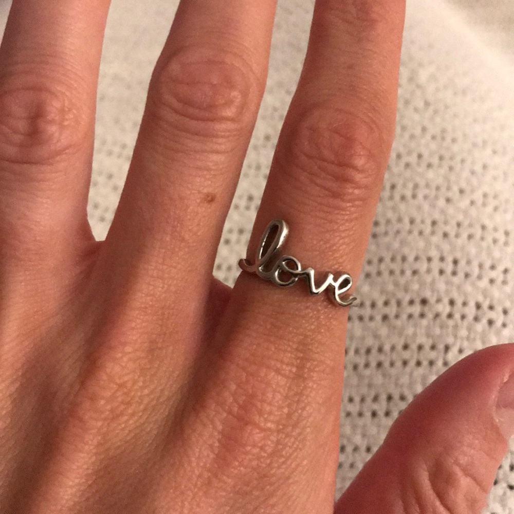 Silver Love Ring